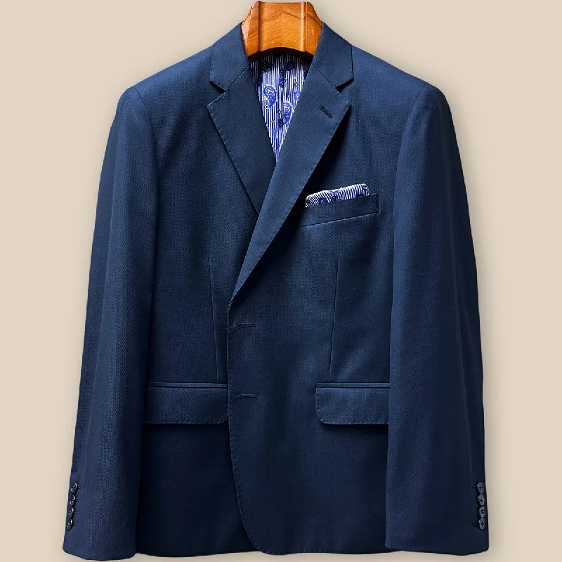 Men Blazers for Sporting Events in Team - Color - Inspired Styles​ Guabello 1815 Navy Birdseye Men's Suit