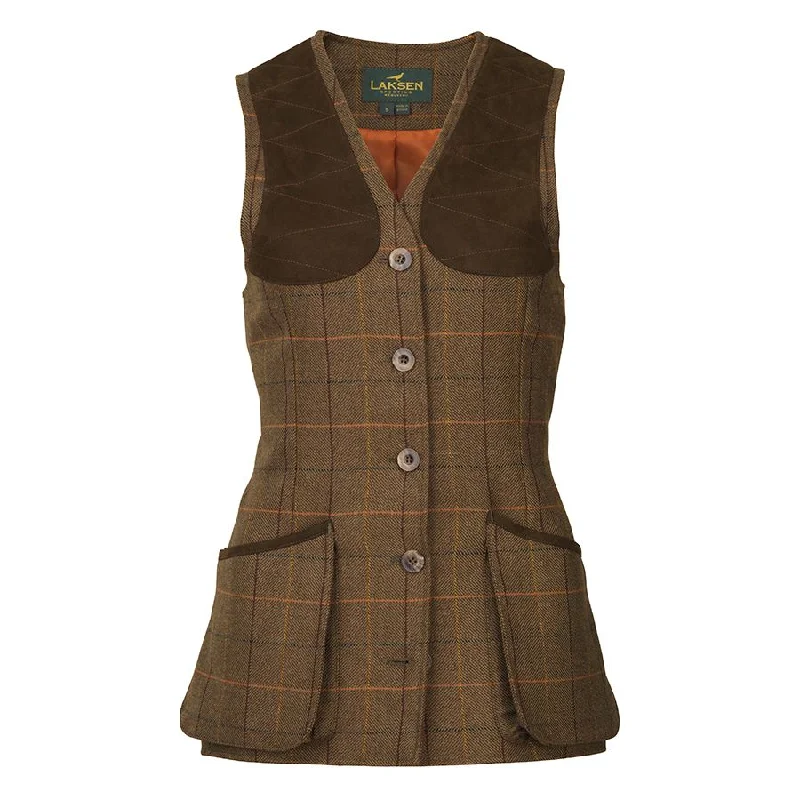 Men's Faux Fur Vest in Cream for a Stylish and Cozy Winter Piece Laksen Lady's Cara Tweed Beauly Shooting Vest