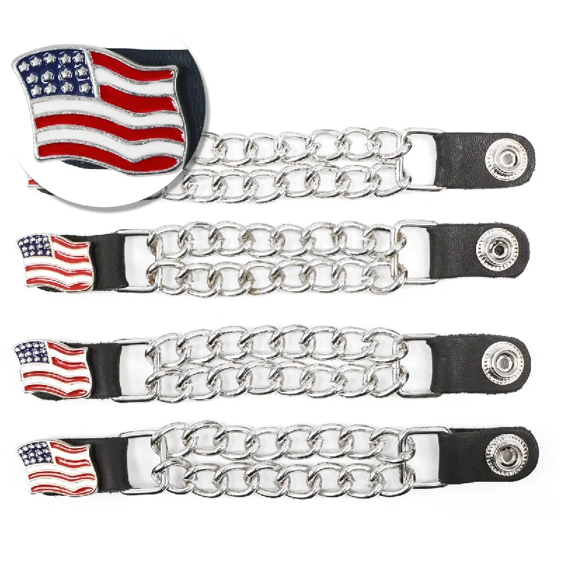 Men's Wool - Blend Vest in Charcoal with a Button - Down Front for a Formal Touch Milwaukee Leather American Flag Vest Extender - Double Chrome Chains Genuine Leather 6.5" Extension 4-PCS MLA6008SET Men's Wool - Blend Vest in Charcoal with a Button - Down Front for a Formal Touch Milwaukee Leather American Flag Vest Extender - Double Chrome Chains Genuine Leather 6.5" Extension 4-PCS MLA6008SET