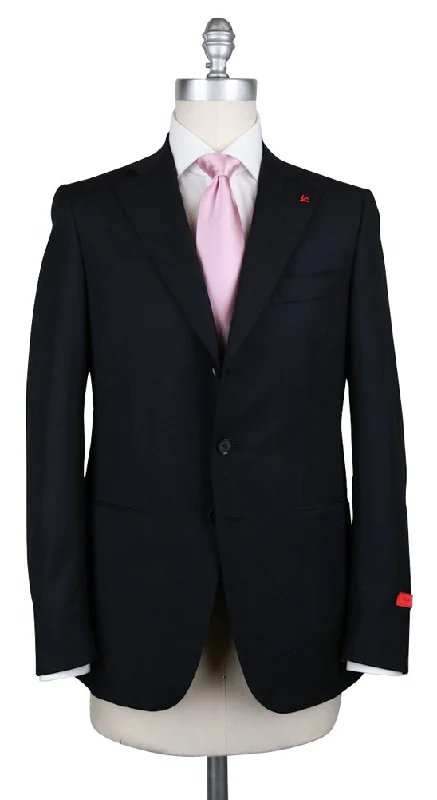 Men Blazers with Herringbone Patterns for a Sophisticated Appeal​ Isaia Black Suit