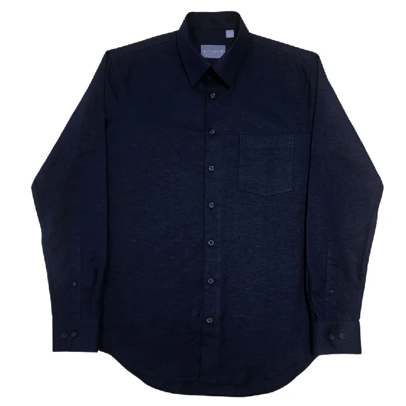 Men Blazers for Tennis Matches in Light and Movable Fabrics​ Navy Cotton Linen Shirt
