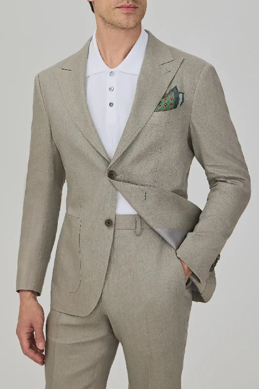 Men Blazers for Job Interviews in Conservative Styles​ 2 Piece Summer Linen Double Breasts Peak Lapel Men's Suits