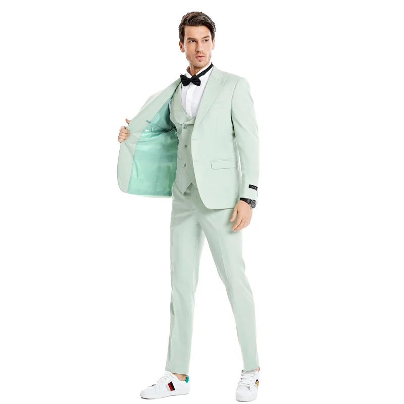  Skinny Fit Mint 3pc Suit