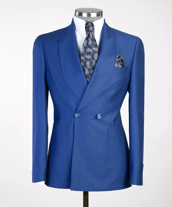 Men Blazers with African - Inspired Patterns for a Rich Heritage Look​ Classic Men’s Blue Suit
