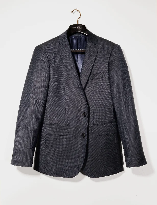 Men Blazers for Office Work in Professional Designs​ FINAL SALE: BKT50 Tailored Jacket in Wool Tickweave - Navy