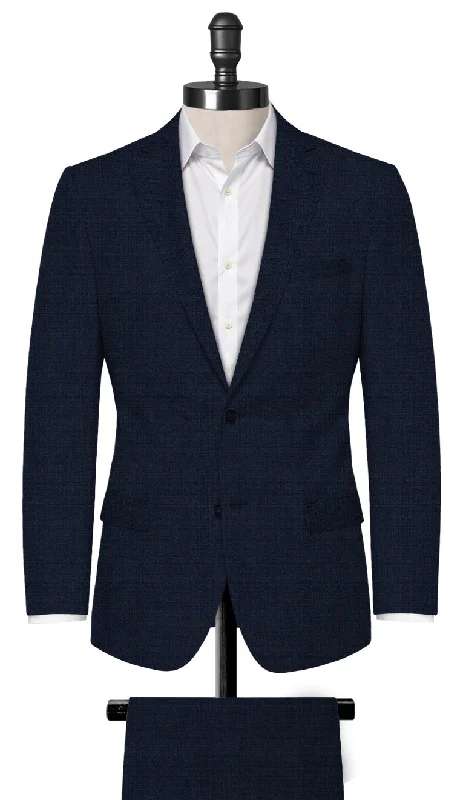 Double - Breasted Men Blazers for a Traditional Style​ Denim Blue Suit