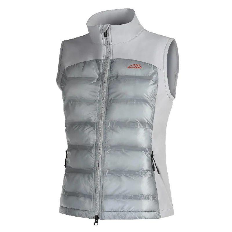 Men's Quilted Down Vest in Black for Extreme Winter Warmth Equiline Women's Elifre Padded Tech Fabric Vest