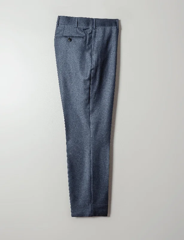 Men Blazers for Cycling Tours in Wind - Resistant and Comfortable Fabrics​ BKT50 Tailored Trousers in Super 130s Heather Twill - Cool Blue
