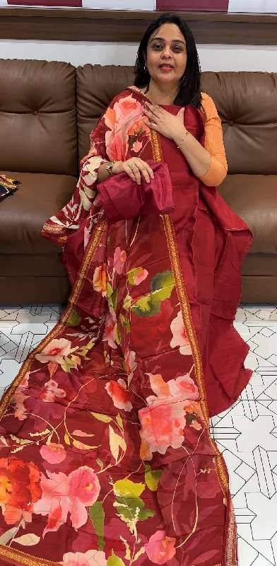  SILK UNSTITCHED SALWAR SUITS  - IHA 20285
