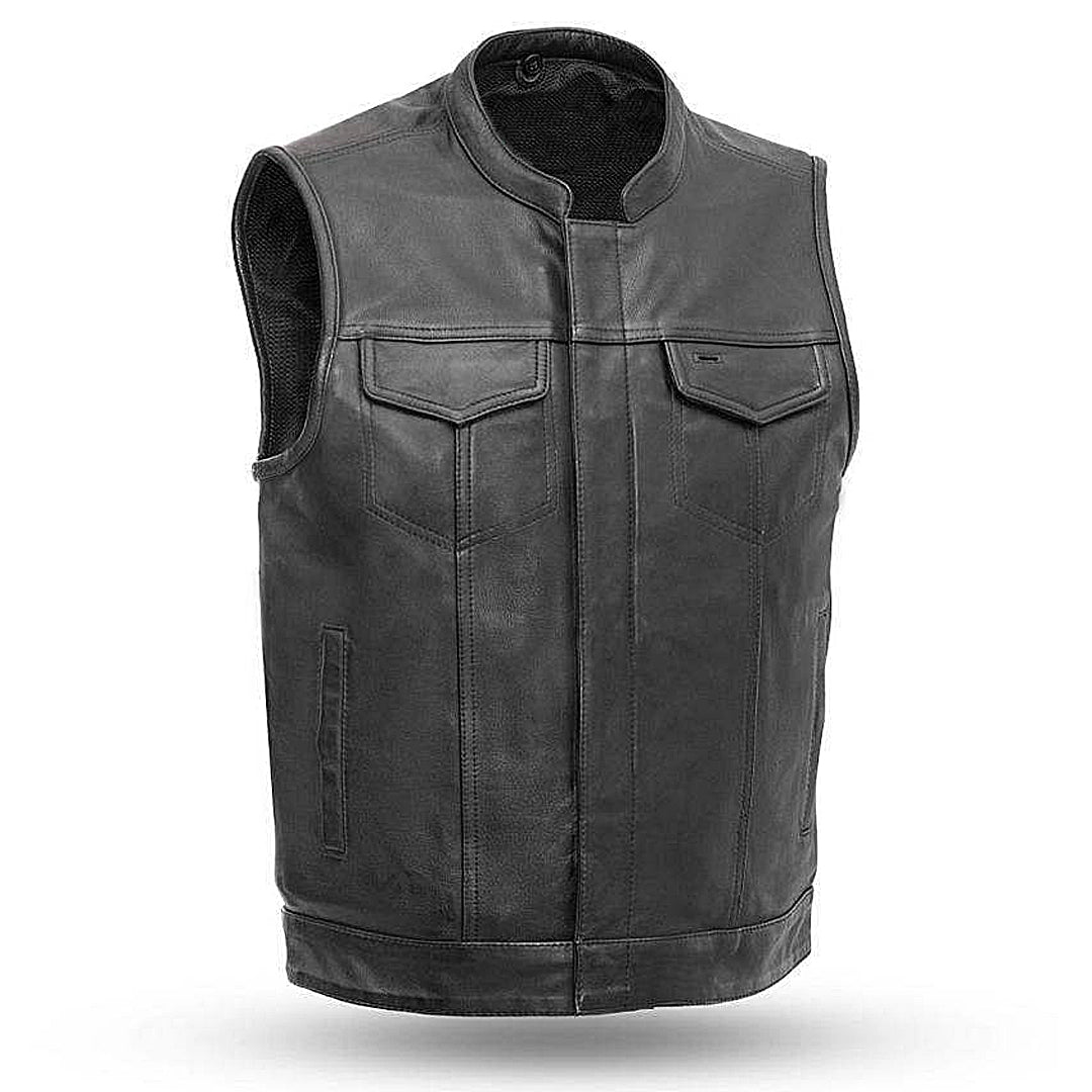 Tall Men's Linen - Cotton Blend Vest in Khaki for a Relaxed Summer Style Men's Sharp Shooter Vest