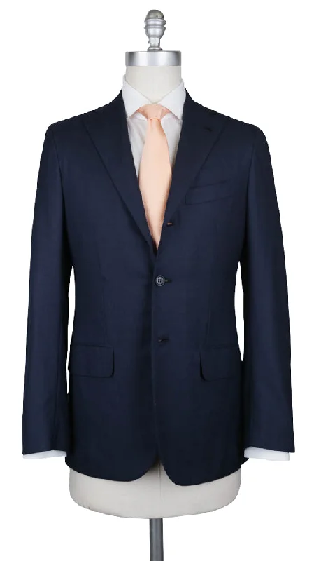 Wool Men Blazers in Classic Navy​ Kiton Navy Blue Suit