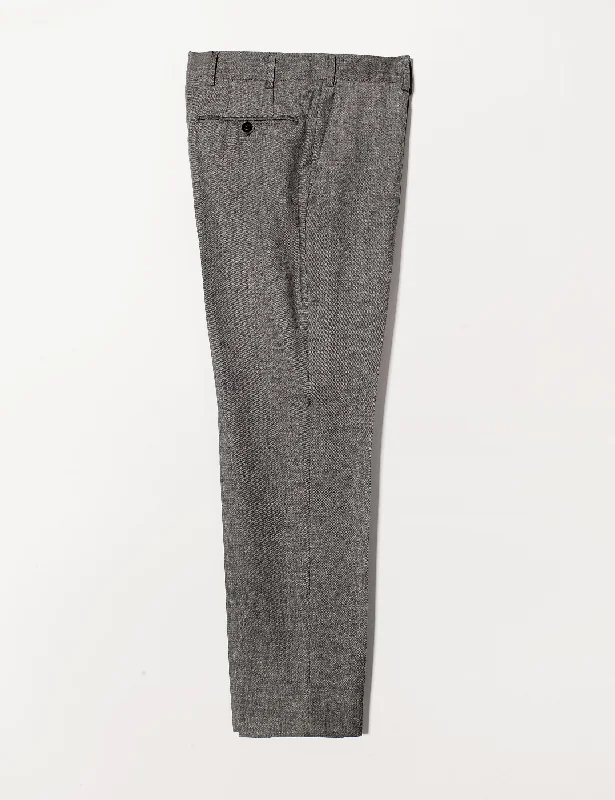Men Blazers with Abstract Art Prints for an Artistic Flair​ BKT50 Tailored Trousers in Wool Sharkskin - Salt and Pepper Gray