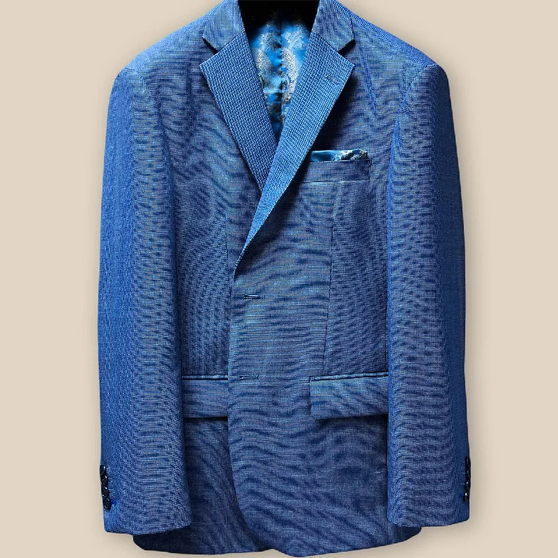 Men Blazers for Concerts in Rock - Inspired Styles​ Westwood Hart Light Blue Birdseye Men's Suit
