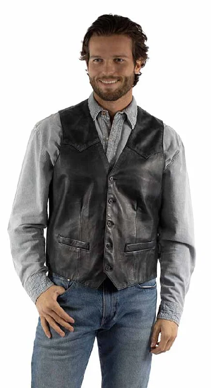Tall Men's Linen - Cotton Blend Vest in Khaki for a Relaxed Summer Style Men's Scully Leather Vest #2061 Tall Men's Linen - Cotton Blend Vest in Khaki for a Relaxed Summer Style Men's Scully Leather Vest #2061