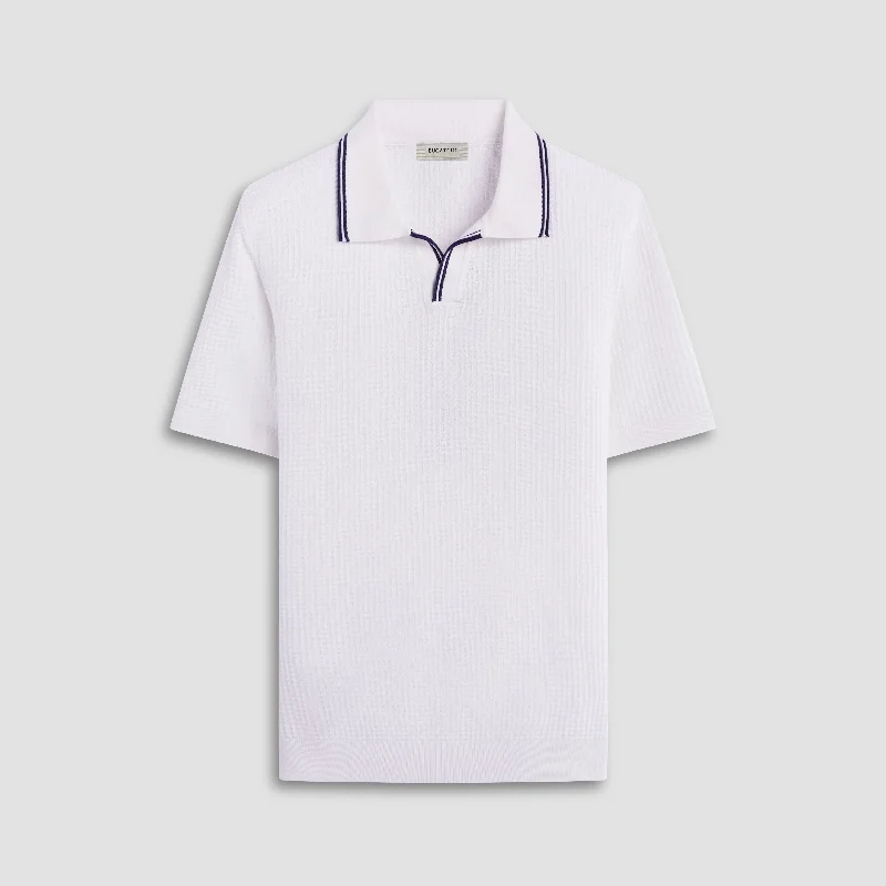 Seed Rib Short Sleeve Johnny Sweater
