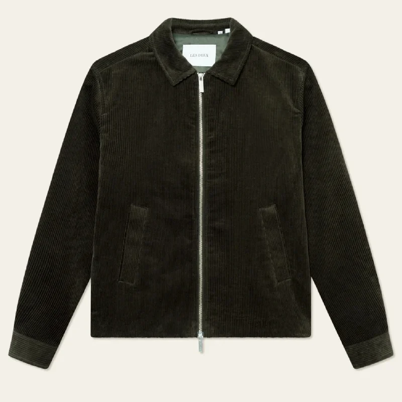 Men Blazers with Military - Style Patterns for a Tough Look​ Rosin Green Marchall Corduroy Coach Jacket