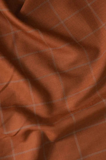  Rust Window Pane 3-Piece Suit