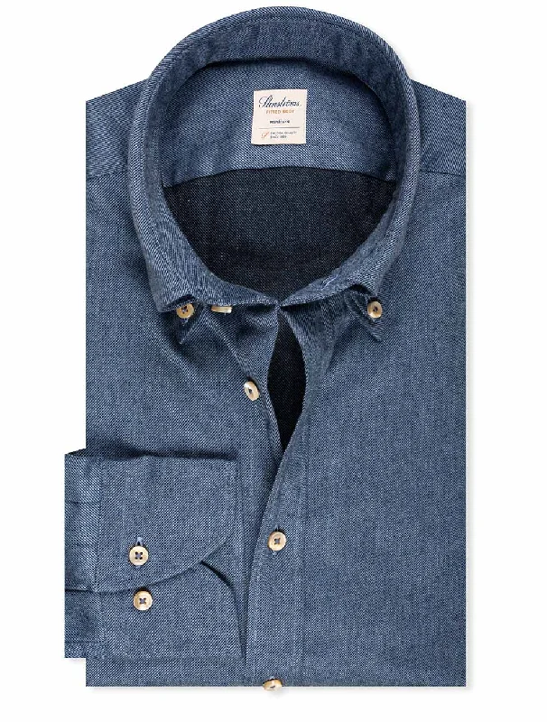 Men's Graphic - Printed Casual Shirts with Pop - Culture References for a Fun and Stylish Look Fitted Flannel Shirt Navy