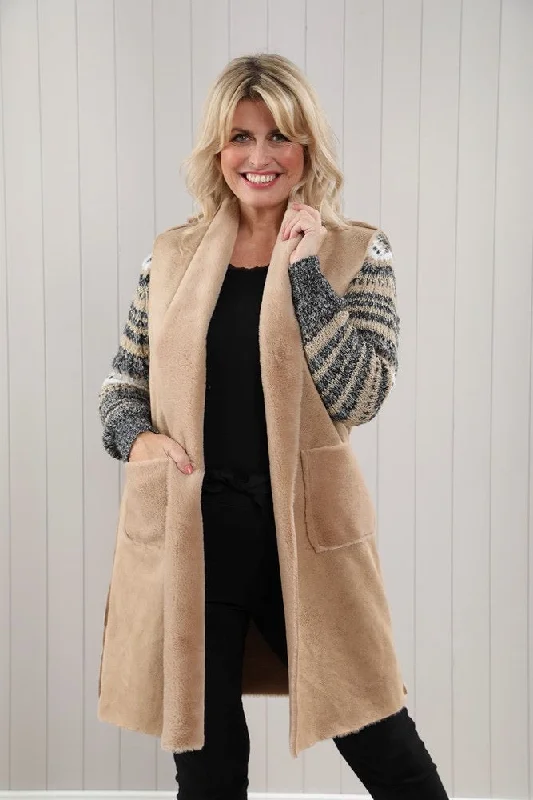 Faux Fur Suede Gilet