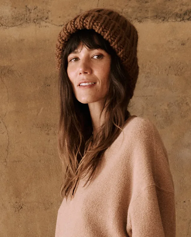 The Handknit Chunky Beanie. -- Santal