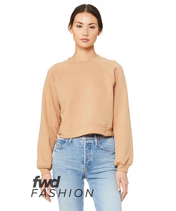 B7505 - Bella + Canvas FWD Fashion Ladies Raglan Pullover Fleece | Heather Sand Dune