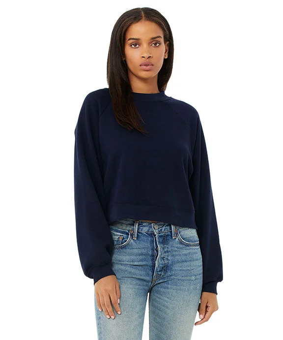 B7505 - Bella + Canvas FWD Fashion Ladies Raglan Pullover Fleece | Navy