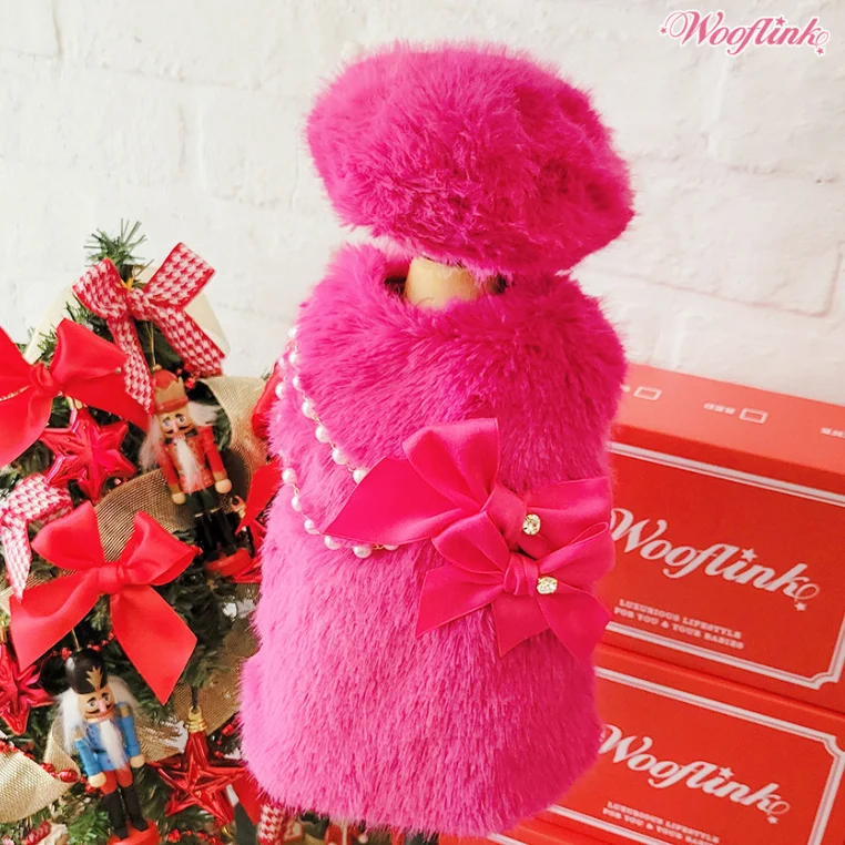 Wooflink Luxe Fur Vest in Pink